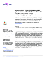 High throughput transcriptomics analysis of ovine mammary epithelial cells stimulated with Staphylococcus aureus in vitro