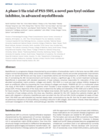 A phase I / IIa trial of PXS-5505, a novel pan-lysyl oxidase inhibitor, in advanced myelofibrosis