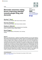 Dementia awareness raising forum: Improving attitudes towards people living with dementia