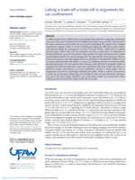 Calling a trade-off a trade-off in arguments for cat confinement