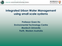 Integrated Urban Water Management using small scale systems