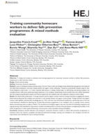 Training community homecare workers to deliver falls prevention programmes: A mixed methods evaluation