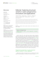 Editorial: Exploring structural variants in plant pangenomics: innovations and applications