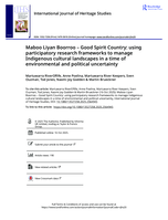Maboo Liyan Boorroo – Good Spirit Country: using participatory research frameworks to manage Indigenous cultural landscapes in a time of environmental and political uncertainty