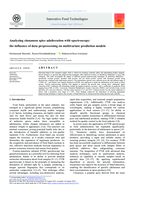 Analyzing Cinnamon Spice Adulteration with Spectroscopy: The Influence of Data Preprocessing on Multivariate Prediction Models