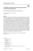 A systematic review of multi-modal large language models on domain-specific applications