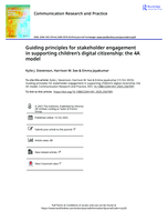 Guiding principles for stakeholder engagement in supporting children’s digital citizenship: the 4A model