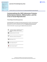 Contextualising the 2025 Indonesian Protests: Authoritarian Statism, Militarisation, and the Crisis of Social Reproduction