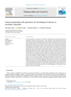 Critical questioning with generative AI: Developing AI literacy in secondary education