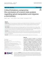 Critical limitations compromise the conclusions of a recent meta-analysis regarding spinal manipulation and migraine: a commentary