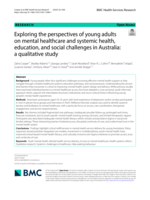 Exploring the perspectives of young adults on mental healthcare and systemic health, education, and social challenges in Australia: a qualitative study
