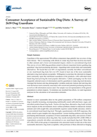 Consumer Acceptance of Sustainable Dog Diets: A Survey of 2639 Dog Guardians