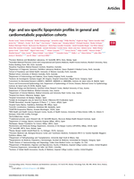 Age- and sex-specific lipoprotein profiles in general and cardiometabolic population cohorts