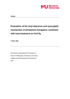 Evaluation of the heat tolerance and synergistic mechanism of phosphine fumigation combined with heat treatment on fruit fly