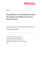 Adsorptive Behavior of Ethanedinitrile in Stored Grain Systems and Its Metabolic Impacts on Wheat and Insects
