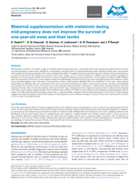 Maternal supplementation with melatonin during mid-pregnancy does not improve the survival of one-year-old ewes and their lambs
