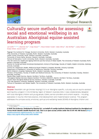 Culturally secure methods for assessing social and emotional wellbeing in an Australian Aboriginal equine-assisted learning program
