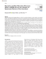 Narrative and Non-Narrative Discourse Skills in ADHD Across the Lifespan: A Systematic Review of the Literature