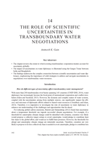 The role of scientific uncertainties in transboundary water negotiations