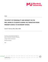 THE EFFECT OF PERSONALITY AND MINDSET ON THE WELL-BEING OF STUDENTS DURING THE TRANSITION FROM PRIMARY SCHOOL TO SECONDARY SCHOOL