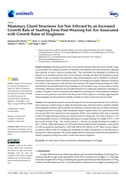 Mammary Gland Structures Are Not Affected by an Increased Growth Rate of Yearling Ewes Post-Weaning but Are Associated with Growth Rates of Singletons