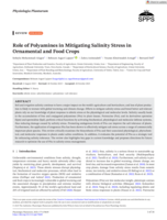 Role of Polyamines in Mitigating Salinity Stress in Ornamental and Food Crops