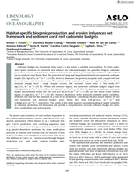 Habitat-specific biogenic production and erosion influences net framework and sediment coral reef carbonate budgets