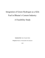 Integration of Green Hydrogen as a Kiln Fuel in Bhutan’s Cement Industry: A Feasibility Study