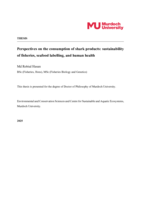 Perspectives on the consumption of shark products: sustainability of fisheries, seafood labelling, and human health