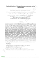 Flash calcination of fine spodumene concentrate in the Calix reactor