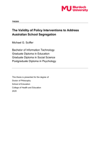 The Validity of Policy Interventions to Address Australian School Segregation