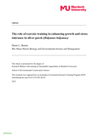 The role of exercise training in enhancing growth and stress tolerance in silver perch (Bidyanus bidyanus)