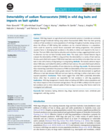Detectability of sodium fluoroacetate (1080) in wild dog baits and impacts on bait uptake