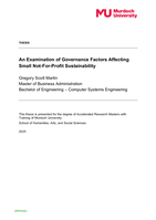 An Examination of Governance Factors Affecting Small Not-For-Profit Sustainability