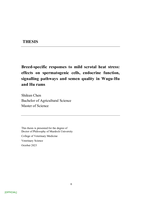 Breed-specific responses to mild scrotal heat stress: effects on spermatogenic cells, endocrine function, signalling pathways and semen quality in Wugu-Hu and Hu rams