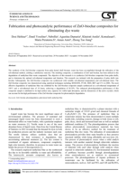 Fabrication and Photocatalytic Performance of ZnO-Biochar Composites for Eliminating Dye Waste