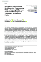 Integrating International Development Volunteering With a Meaningful Career: Australian Development Volunteers in the Asia-Pacific