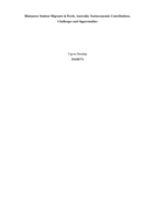 Bhutanese Student Migrants in Perth, Australia: Socioeconomic Contributions, Challenges and Opportunities