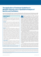 The Application of Treatment Guidelines in Multiple Sclerosis Care: A Qualitative Analysis of Barriers and Facilitators