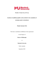 Synthesis of modified graphitic carbon nitride for the remediation of emerging organic contaminants