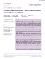 Hyperspectral Retinal Imaging as a Non‐Invasive Technique to Determine Brain Amyloid Status