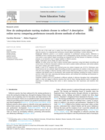 How do undergraduate nursing students choose to reflect? A descriptive online survey comparing preferences towards diverse methods of reflection