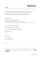 Forensic Toxicological Profiling: Streamlined LC-MS and Extraction Protocol for Hair-Based Drug Detection