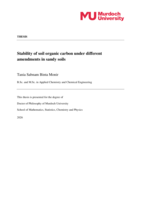 Stability of soil organic carbon under different amendments in sandy soils
