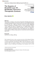 The Surprise of Heartfelt Love: Or Similitudes Thereof in Therapeutic Contexts