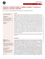 Pregnancy scanning of sheep in southern Australia. 2. Accuracy of pregnancy scanning in field data