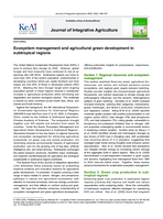 Ecosystem management and agricultural green development in subtropical regions