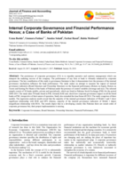 Internal Corporate Governance and Financial Performance Nexus; a Case of Banks of Pakistan