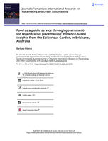 Food as a public service through government-led regenerative placemaking: evidence-based insights from the Epicurious Garden, in Brisbane, Australia