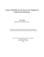 Urinary Metabolites for the Non-Invasive Diagnosis of Endometriosis Phenotypes